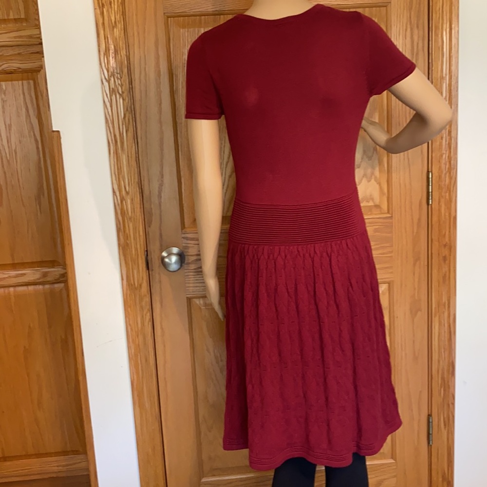 Just...Taylor Burgundy Knit Dress, M - Picture 5 of 10